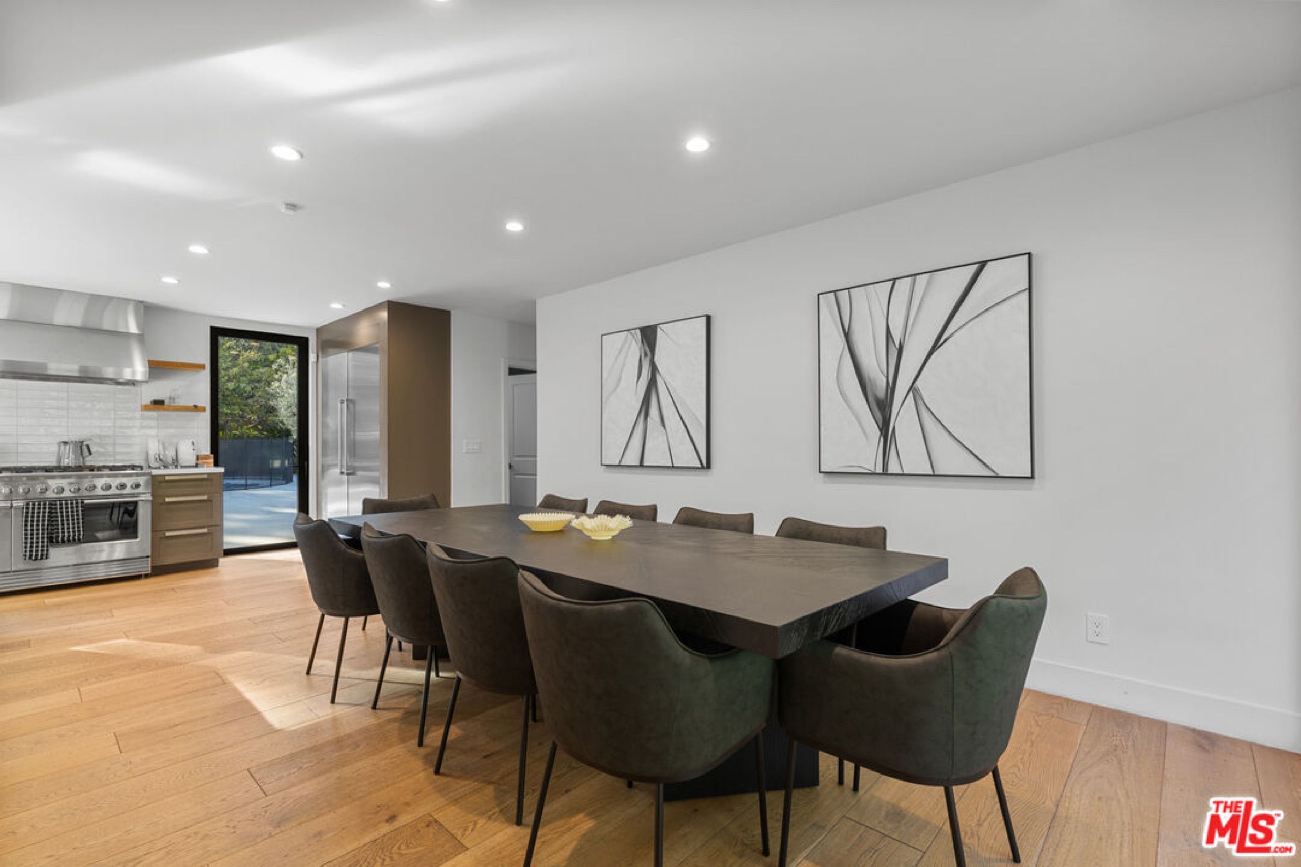 Dining room open to the kitchen